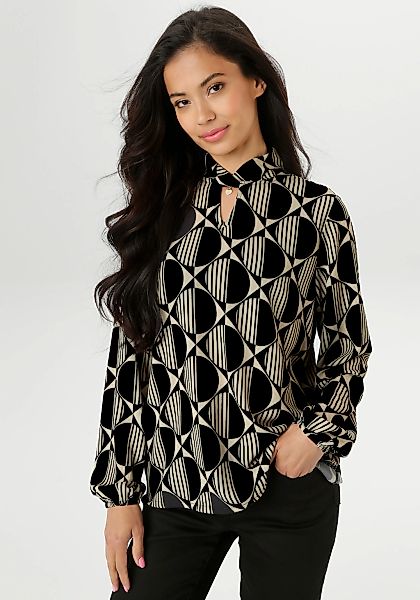 Aniston SELECTED Schlupfbluse mit raffinierter Ausschnittlösung günstig online kaufen