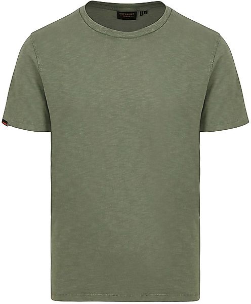 Superdry Slub T Shirt Melange Olivgrün - Größe L günstig online kaufen