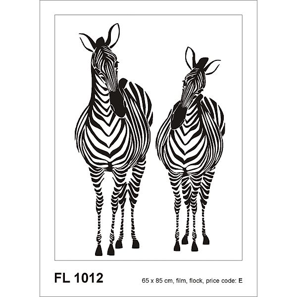 Sanders & Sanders Wandtattoo Zebras Schwarz-Weiß 65 x 85 cm 600295 günstig online kaufen
