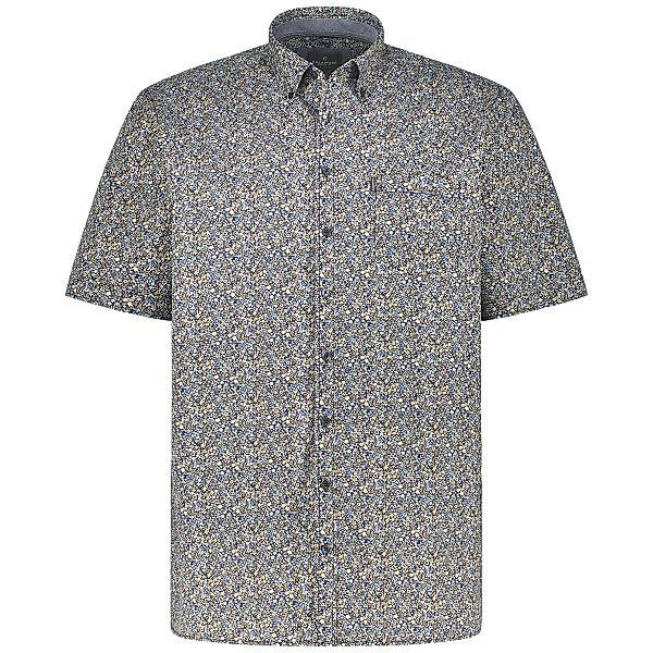 CASA MODA Freizeithemd mit floralem Muster Farbe jeansblau Größe: 3XL günstig online kaufen