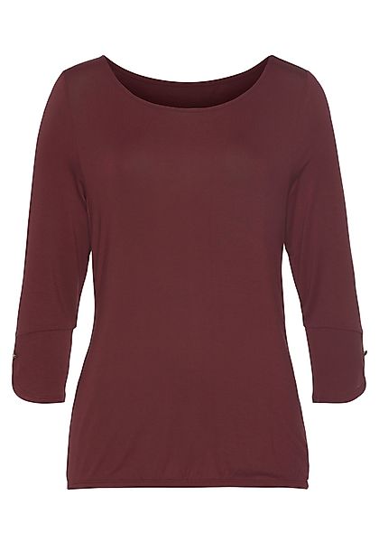 Vivance 3/4-Arm-Shirt "mit Manschetten und goldfarbenen Knöpfen", aus weich günstig online kaufen