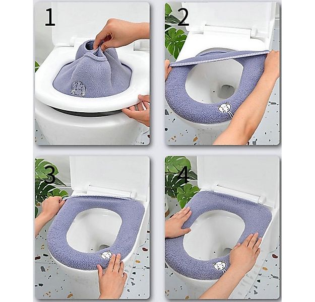 Coonoor Dusch-WC-Sitz 2 Stück Toilettensitzbezug Waschbar mit Griff weiche günstig online kaufen