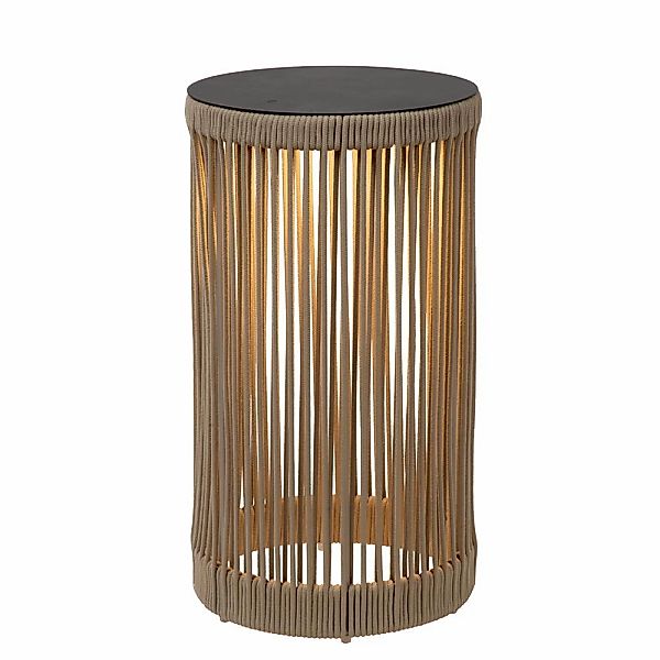 LED Akku Stehleuchte Pingi in Taupe und Schwarz 3W 125lm IP44 615mm günstig online kaufen