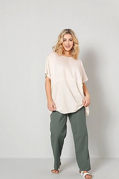 Janet & Joyce Druckbluse Bluse oversized Materialmix Rundhals günstig online kaufen