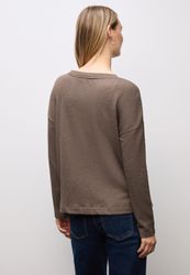 STREET ONE Rundhalspullover mit Knöpfen günstig online kaufen