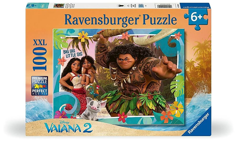 Ravensburger Puzzle Kinderpuzzle 100 XXL Teile - Disney Vaiana 2 - Aufbruch günstig online kaufen