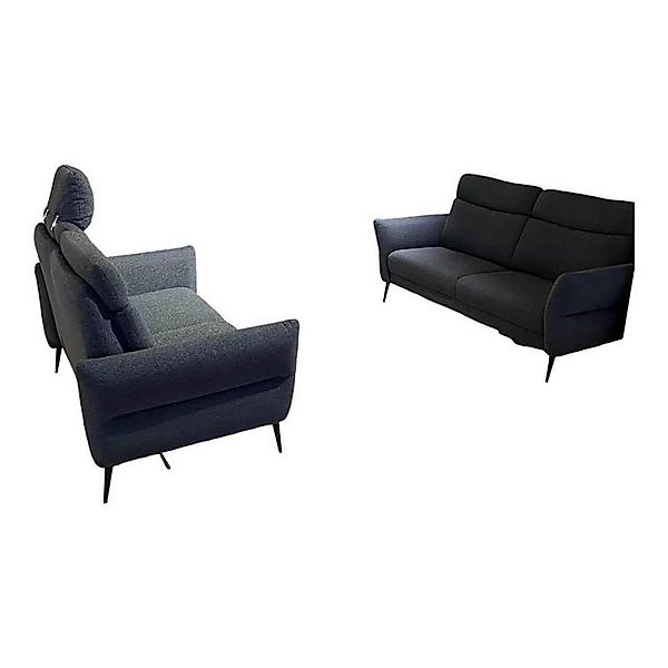 ARCO Polstergarnitur Polstergruppe Wales Stoff Medusa Q2 Navy Grau Blau Met günstig online kaufen