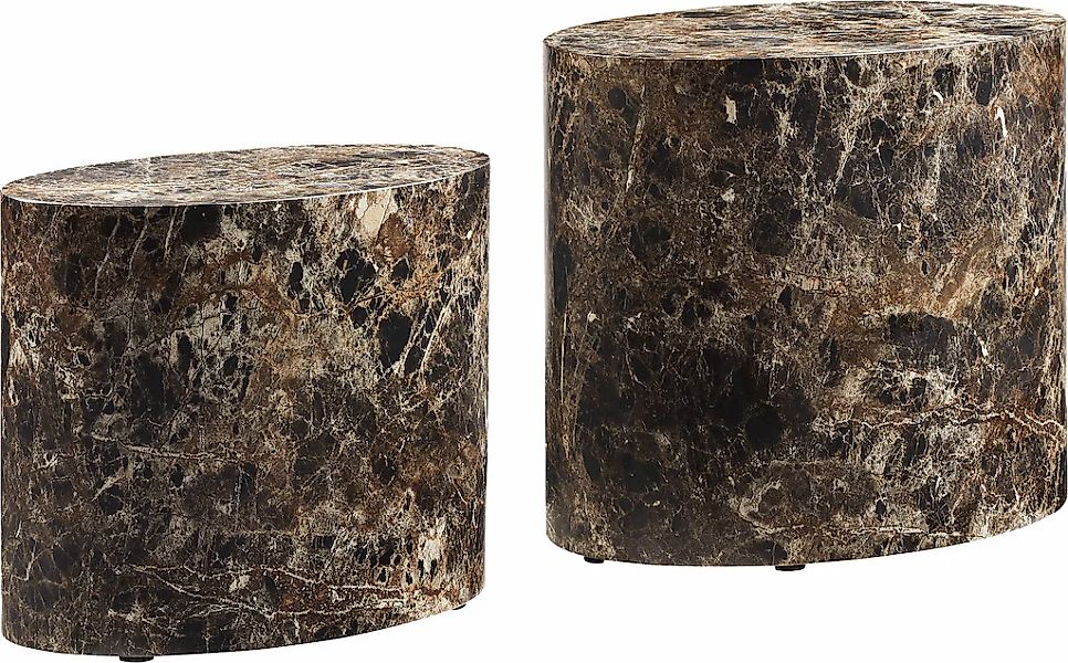 SalesFever Couchtisch "Almeria Beistelltisch", (Set, 2 St., 2er Set), oval, günstig online kaufen