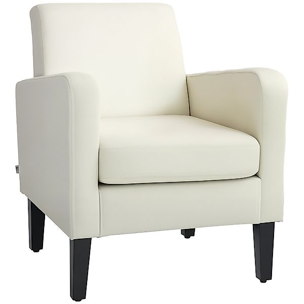 HOMCOM Einzelsessel Polyester Schaumstoff Cremeweiß 66B x 72T x 74H cm günstig online kaufen