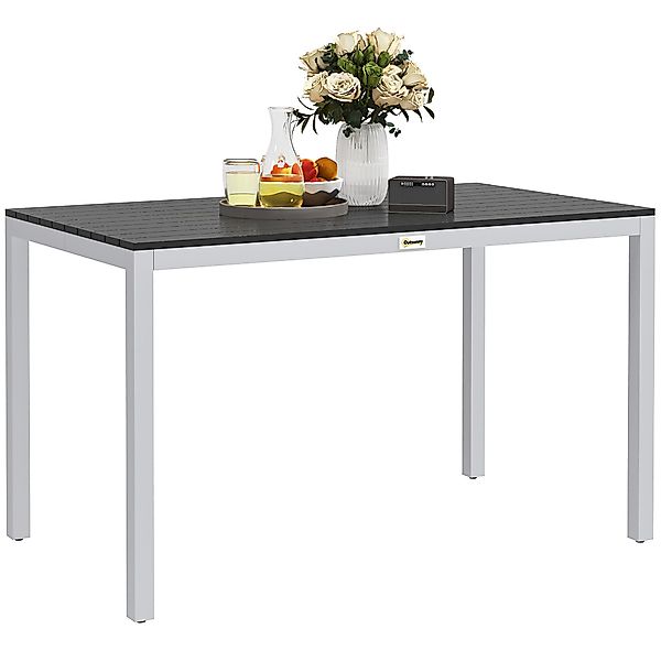 Outsunny Gartentisch mit Holzoptik, für 4-6 günstig online kaufen