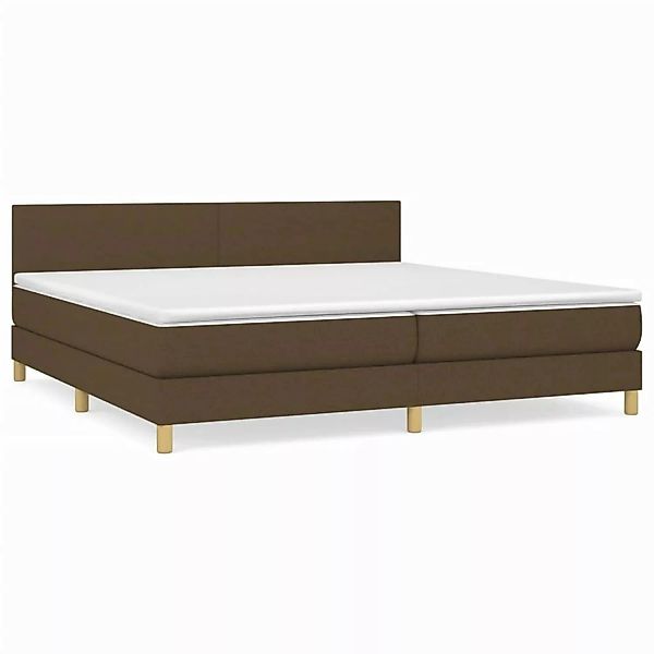 vidaXL Boxspringbett mit Matratze Dunkelbraun 200x200 cm Stoff1373159 günstig online kaufen