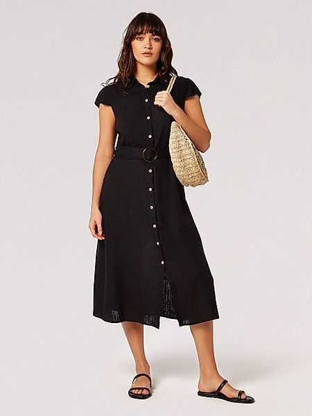 Apricot Midikleid Vintage-Hemdblusenkleid, (2-tlg., Stoffgürtel) mit Gürtel günstig online kaufen
