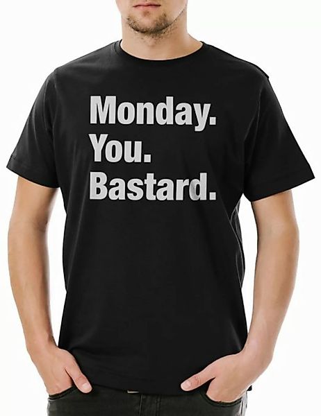 Urban Backwoods Print-Shirt Monday You Bastard Herren T-Shirt Pessimismus N günstig online kaufen