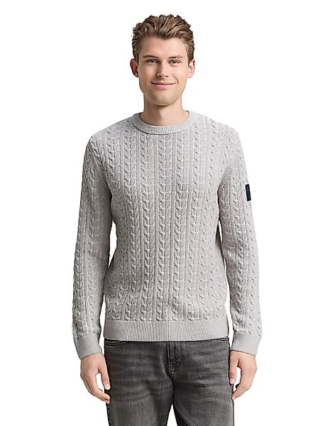 TOM TAILOR Rundhalspullover mit Rippbündchen günstig online kaufen