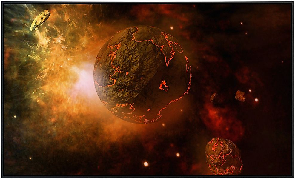 Papermoon Infrarotheizung »Feuriger Planet und Asteroiden«, sehr angenehme günstig online kaufen