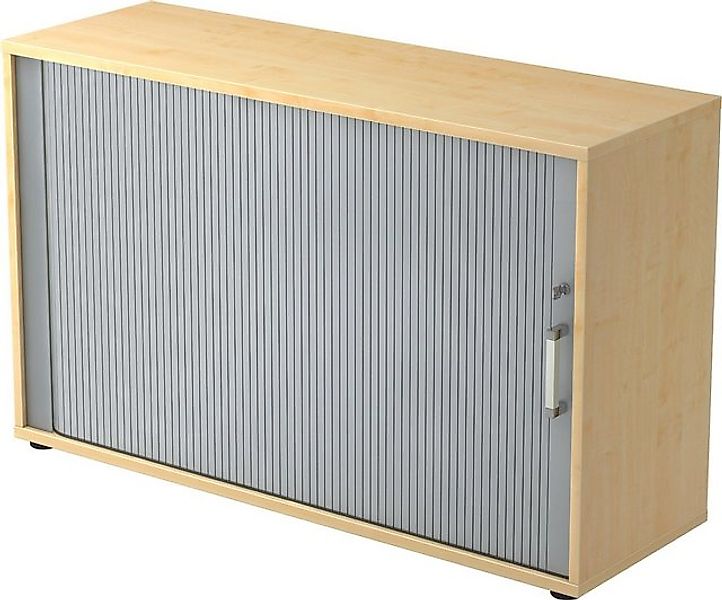 bümö Aktenschrank Rollladenschrank office - 2 Ordnerhöhen Dekor: Ahorn/Silb günstig online kaufen