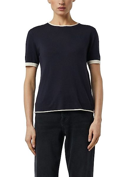 comma Strickpullover halbarm, mit farblich angesetzten Abschlüssen günstig online kaufen