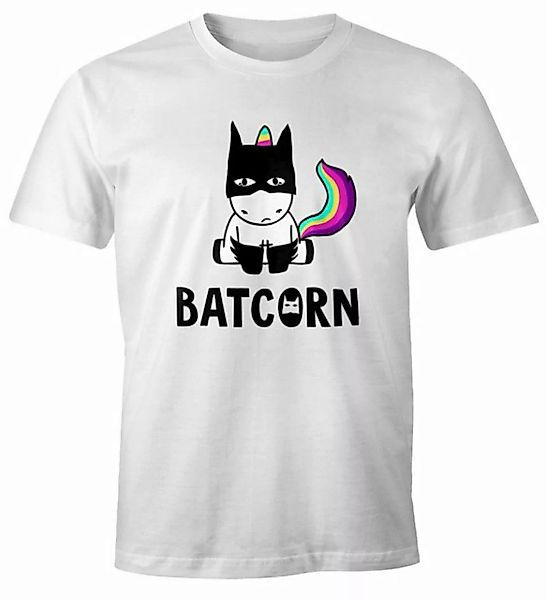 MoonWorks Print-Shirt Herren T-Shirt Batcorn Einhorn Unicorn Fun-Shirt Einh günstig online kaufen