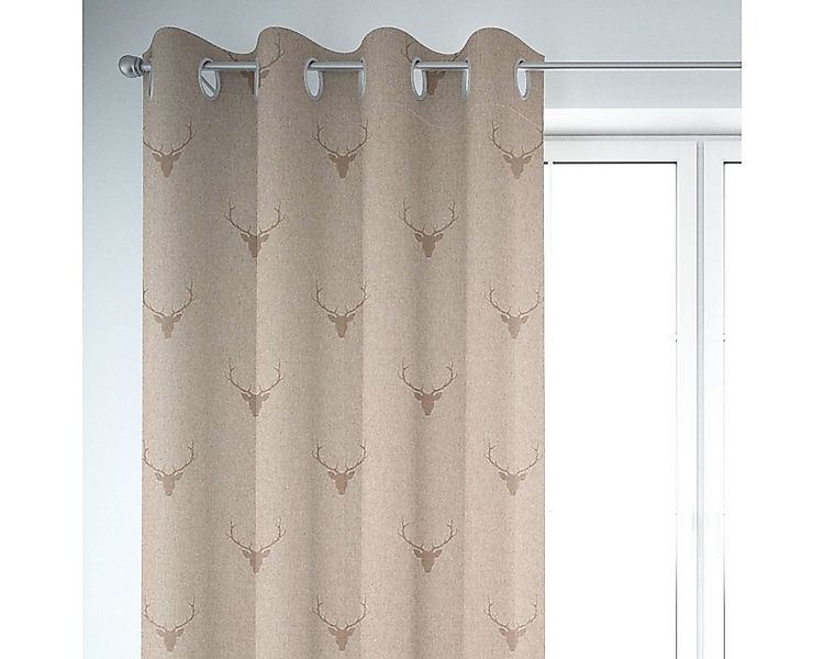 SCHÖNER LEBEN. Vorhang SCHÖNER LEBEN. Vorhang Jacquard Hirschkopf mit Gewei günstig online kaufen