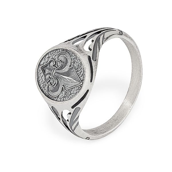NKlaus Silberring 66mm Siegelring Bourbonische Lilie günstig online kaufen