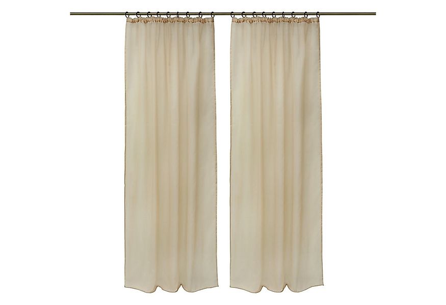 Yujiao Mao Gardine Uni (1 St), Kräuselband, transparent, Uni Voile, Minimal günstig online kaufen