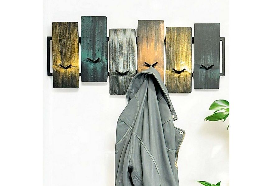 DanDiBo Wandgarderobe mit 12 Haken Garderobe Wand Schwarz Metall Garderoben günstig online kaufen