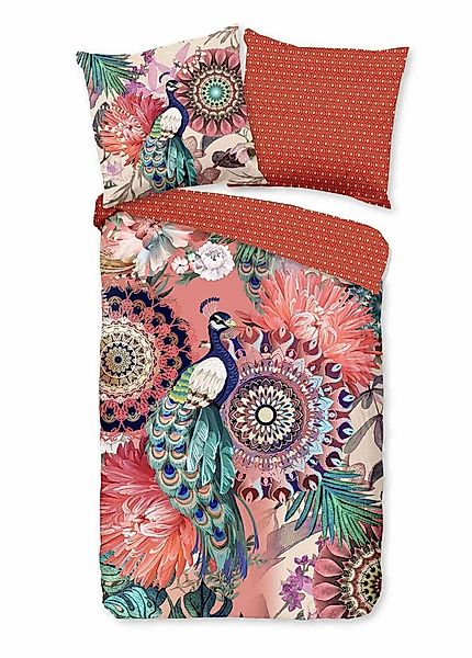Traumschloss Bettwäsche Baumwolle, Satin, 2 teilig, Mandalas mit Pfau, oran günstig online kaufen
