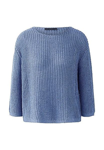 Oui Rundhalspullover Pullover Glanzeffekt günstig online kaufen