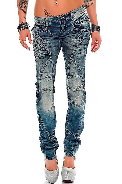 Cipo & Baxx 5-Pocket-Jeans Damen slim fit Hose Stonewashed BA-WD175 Blue W3 günstig online kaufen
