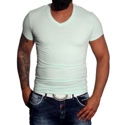 Baxboy T-Shirt Baxboy tiefer V-Ausschnitt Uni günstig online kaufen