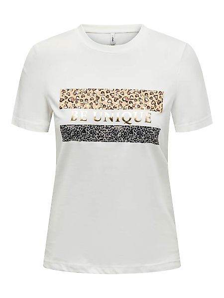ONLY Kurzarmshirt "ONLTANYA LIFE REG S/S LEO PRINT TOP JRS" günstig online kaufen