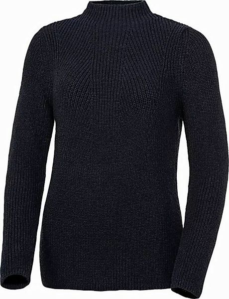 Emilia Parker Stehkragenpullover mit effektvollem Patentstrick günstig online kaufen