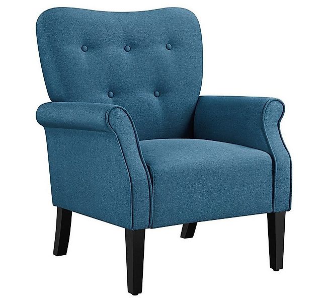 Yaheetech Ohrensessel, Relaxsessel Loungesessel Cocktailsessel mit Holzbein günstig online kaufen