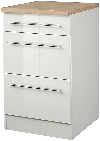 KOCHSTATION Unterschrank "KS-Wien" Breite 50 cm, mit 1 Schubkasten und 2 Au günstig online kaufen
