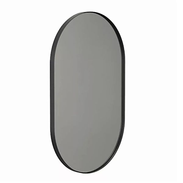 FROST - Unu 4138 Spiegel 80x50cm - schwarz/mit schmalem Regalrahmen/T 3cm günstig online kaufen