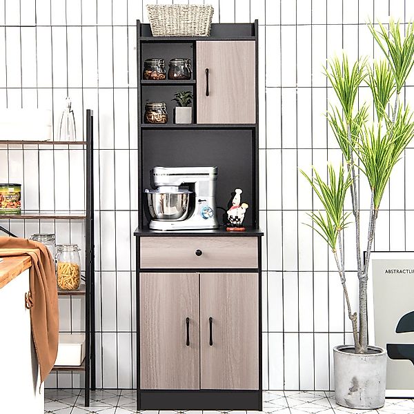 COSTWAY Küchenbuffet Hochschrank mit Schublade & günstig online kaufen