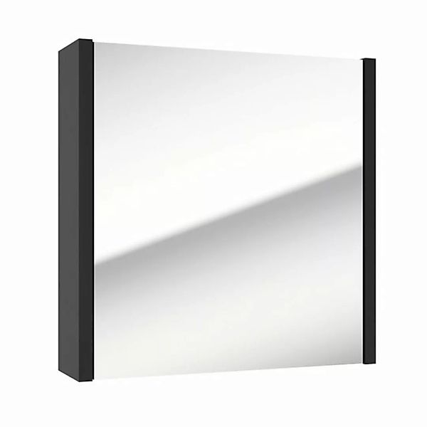 Lomadox Spiegelschrank NANTES-107 60 cm in schwarz, 60/60/15 cm günstig online kaufen