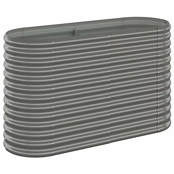 Vidaxl Pflanzkübel Pulverbeschichteter Stahl 114x40x68 Cm Grau günstig online kaufen