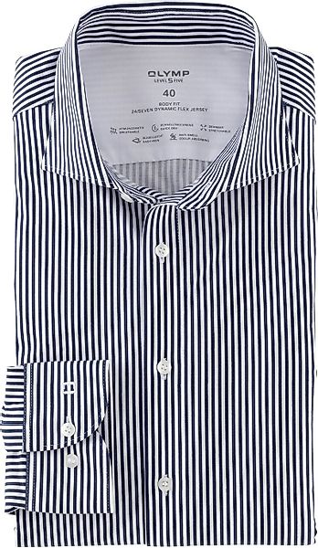 OLYMP Level 5 24/seven Hemd Streifen Navy - Größe 37 günstig online kaufen