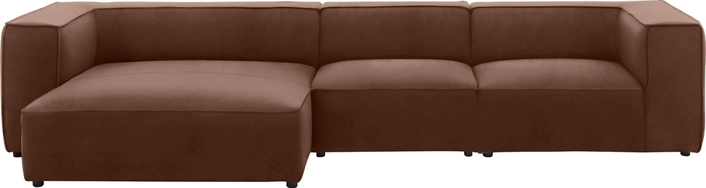 W.SCHILLIG Ecksofa »around-the-block«, mit eleganter Biese, mit Federkern, günstig online kaufen