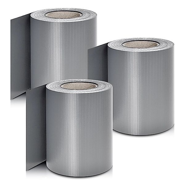 Juskys PVC Sichtschutzstreifen 3er Set Hellgrau günstig online kaufen