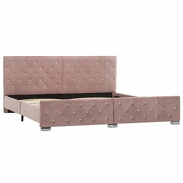 vidaXL Bettgestell Rosa Samt 180x200 cm Modell 2620547 günstig online kaufen