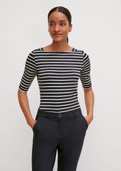 comma 3/4-Arm-Shirt T-Shirt Streifenshirt im Slim günstig online kaufen