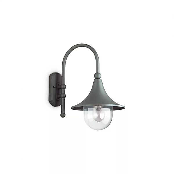 Ideal Lux Außenwandlampe Cima, anthrazit, Metall, Höhe 46 cm günstig online kaufen
