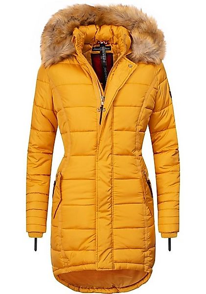 Navahoo Steppmantel "Papaya", hochwertiger Wintermantel m. edlem Fellimitat günstig online kaufen