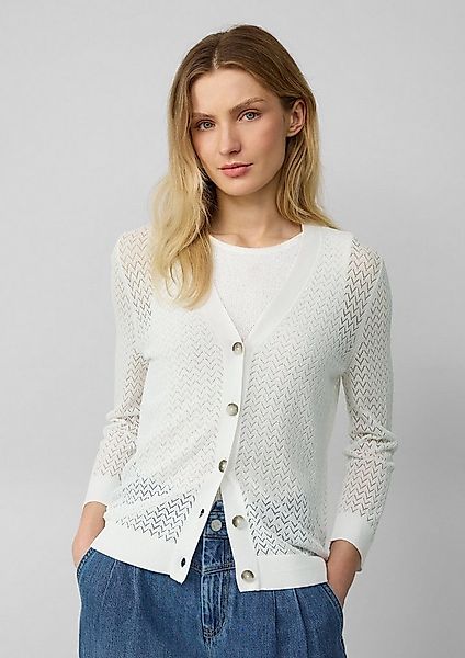 s.Oliver Cardigan Strickjacke Ajour-Strickjacke aus Viskosemix günstig online kaufen