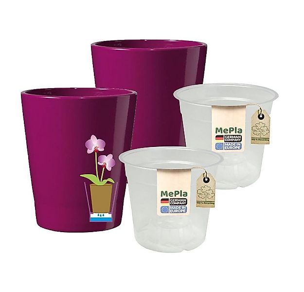 Heimwerkercenter Übertopf MePla - 2 Stück - Übertopf Merina ø 14 Brombeer + günstig online kaufen