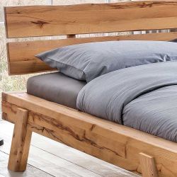 Bett Kernbuche 140x200 cm im Landhausstil 38 cm Einstiegshöhe günstig online kaufen