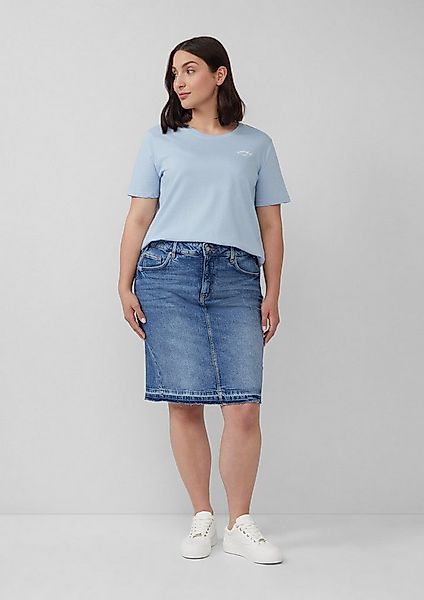 s.Oliver Minirock Rock Jeansrock mit offenem Saum günstig online kaufen