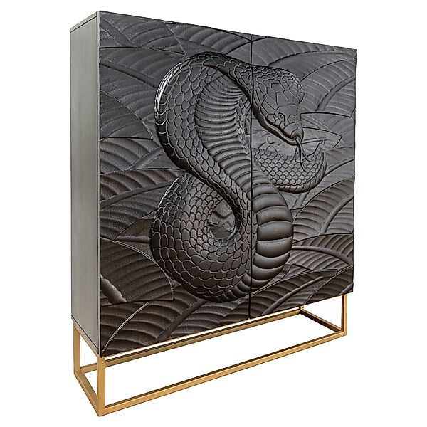 riess-ambiente Highboard SNAKE 120cm schwarz / günstig online kaufen